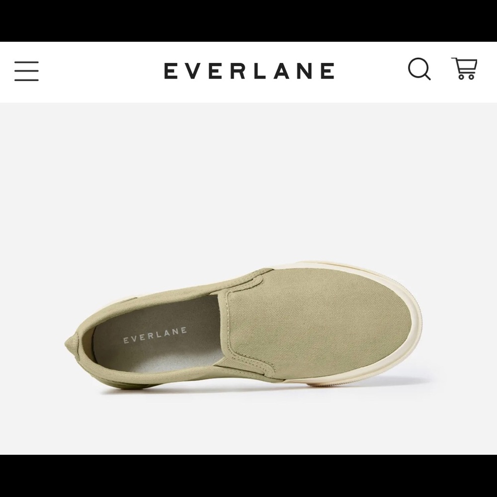 NWT Everlane The Forever Slip On Sneaker Womens 7.5 Eucalyptus